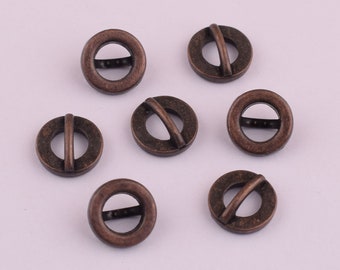 Ronde metalen knopen 10mm zink legering metalen knoppen metalen schacht knoppen gesp op de rug voor shirts jassen truien