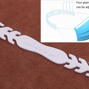 10 pcs Face Mask Ear Savers,White Silicone Adjustable Multiple Hooks,Protector-Mask Ear Buckle Extension buckles Strap,Relax Your Ears