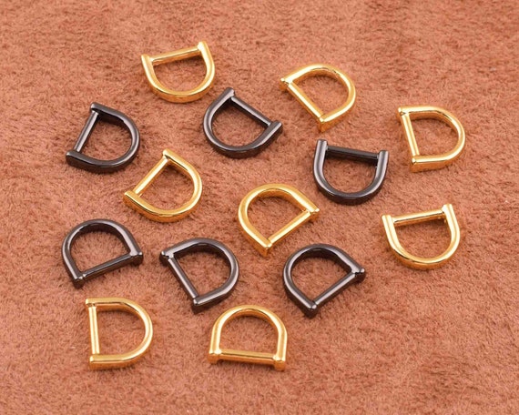 Gold D Rings for Purses, D-Ring with Screw for Crossbody Bag Purse