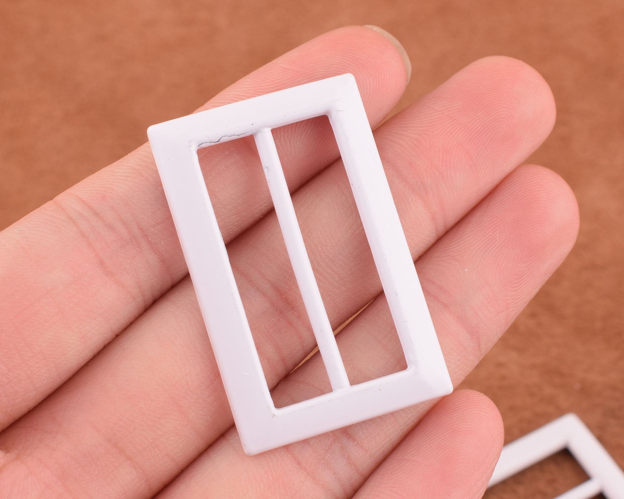 White rectangle buckle Metal Slide Buckle 1.25 inch Strap Etsy