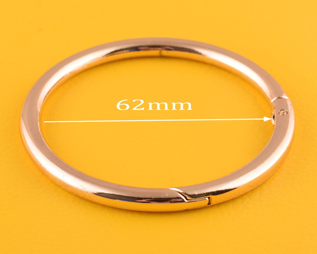 Spring Gate Round Ring 4pcs-62mm Light Gold Spring Gate Ring,round Ring,spring Snap Hooks,zinc ...