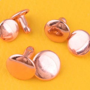 Metal Purse Rivets Double Cap Rivets Rose Gold Metal Rivets Round Metal ...