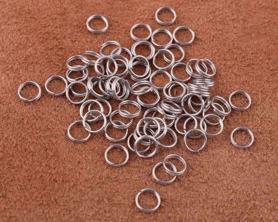 Silver 200pcs Mini Key Ring 4mm Silver O Ring Small Key Fob Ring Metal Split  Ring for Key Chain Wholesale /key Ring Findings 