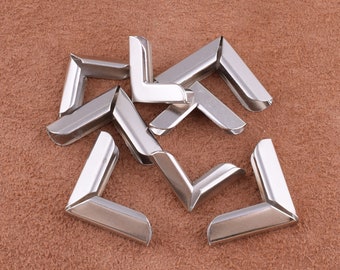 10 Buchecken 30x30 Mm – Silberne Metallecken, Kantenschutz, Eckenschoner Eckenschoner Silber