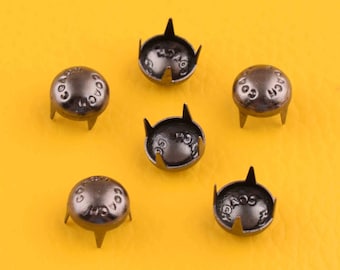 200pcs gunmetal metal Studs,7*8mm Metal Studs,Rivets Studs Spikes for leather Craft Accessories/Craft Supplies/diy making