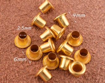 100pcs Mini gold Eyelets Grommet Eyelets for Sewing Clothes Leather Hardware Craft Canvas Making tag shoe