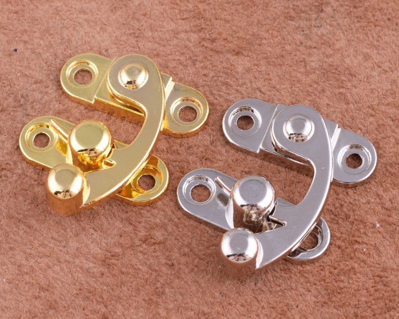 Metal Hasp Lock 10 Sets Decorative Swing Arm Latch Catch Wood Etsy