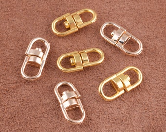 swivel snap hooks connector Bulk 360º Swivel Joint Charm Link 20*9mm Key Wallet Hook Hardware Chain Ring Handmade DIY Jewelry Finding