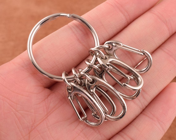Double Split Rings With Swivel Hook,silver Key Rings Wire Split