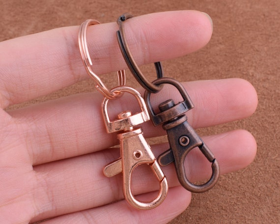 Swivel Hook Keychain With Key Ring,rose Gold/copper Swivel Clasp
