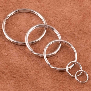 Split Rings Keychain Split Rings,silver Double Loops Bulk Jump Rings Split Ring Double Loop Rings for key/bag/diy making,You Pick Size