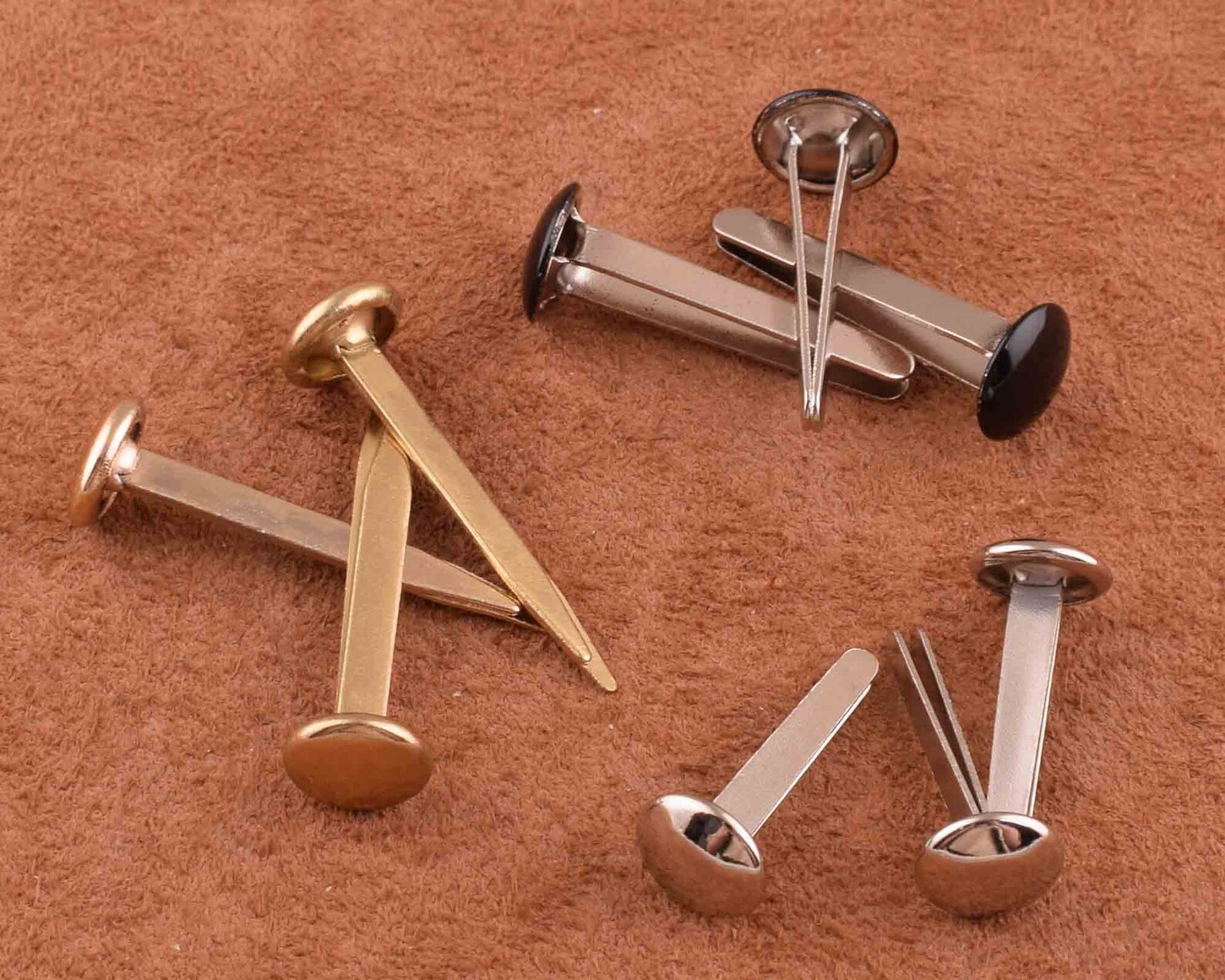 50pcs Round Brads Metal Brads Paper Fasteners Iron Purse Feet Etsy