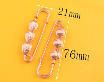 76 * 21mm unici perni di sicurezza 4pcs oro rosa affascinante perni di sicurezza perni in metallo spilla pin di sicurezza cucire perni di sicurezza di alimentazione