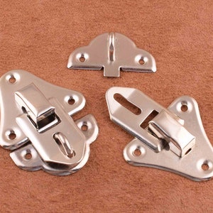 Metal Hook Box Lock metal latches lock,50*35mm Jewelry box latch,Vintage style lock,Lock Solid Catch Hasps Wooden Box Buckle for jewelry box
