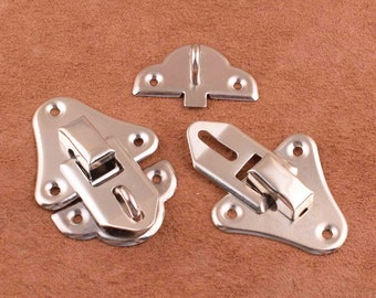 Metal Hook Box Lock metal latches lock,50*35mm Jewelry box latch,Vintage style lock,Lock Solid Catch Hasps Wooden Box Buckle for jewelry box