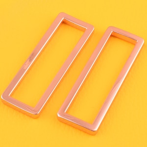 2 inch Square Buckles-rose gold Square center bar buckles Metal belt buckles bag fasteners shoe clasps buckle for collars/bags/straps/belts