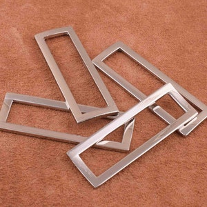 6 pcs large bar sliders,silver buckles rectangular,54*13mm square slider buckle for adjusted bags purse strap and diy making supplies