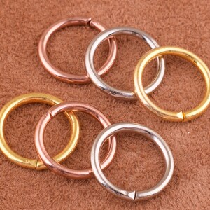 Juntas tóricas de metal no soldadas – Anillos redondos formados – Soporte de bolsa de color plata /oro/oro rosa, Macramé y Crafting Loop