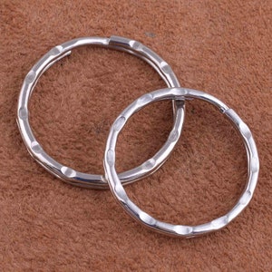 llavero de metal con floral, anillo dividido 30/33mm llavero anillo de llave gancho lazo hierro anillo de salto conector, conectores de anillo dividido redondo para la llave / cuero Craft