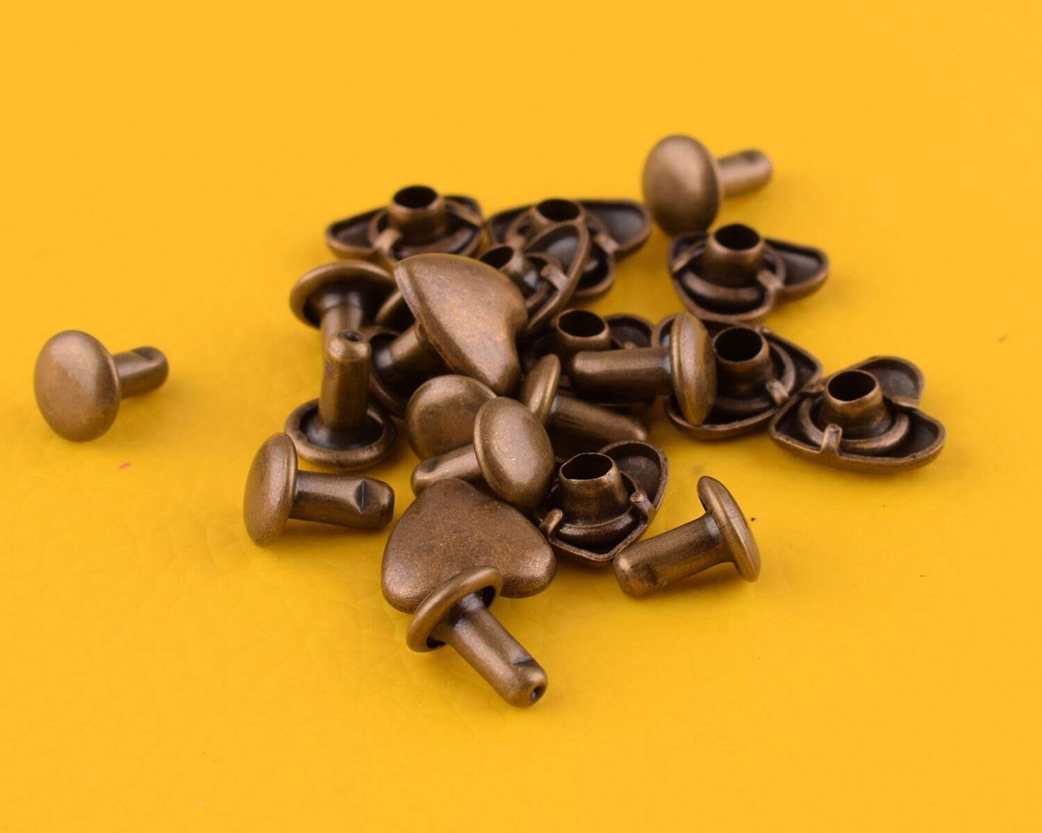 50 Sets-copper Metal Rivet for Leather Craft,rivets Conchos,bronze ...