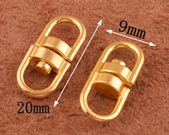 Gold Swivel Ring Connectors,360º Swivel Joint Charm Link 209mm Key
