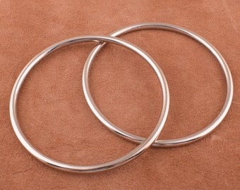 silver O Ring 90mm Metal O Buckle 2pcs Bag Strap Buckle Webbing O Ring Large O rings Handbag Accessories Leather Craft Hardware