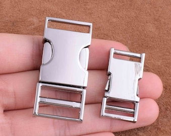 Curved Side Release Buckle Paracord Bags Belt Locks,silver dog collar buckle,zinc alloy Metal Quick Release for Backpacks/Webbing/Belt Strap