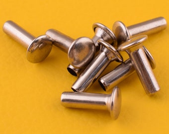 Silber Niete Grommet 100sets 14mm Metall Nieten Knopf Mini Ohrstecker Ohrstecker für Tasche / Gürtel Leder Handwerk Hardware Zubehör