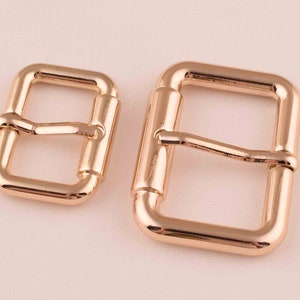 1.5 Inch Square Strap Buckles,8pcs metal buckle,light gold pin buckle for Handbag Purse Bag Making Hardware Supplies,two size of choose