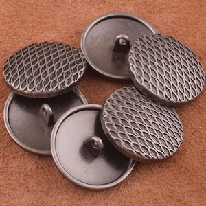 4pcs metal buttons,25mm black buckle on the back, 1 inch round buttons metal for clothes/pants/sleeve button