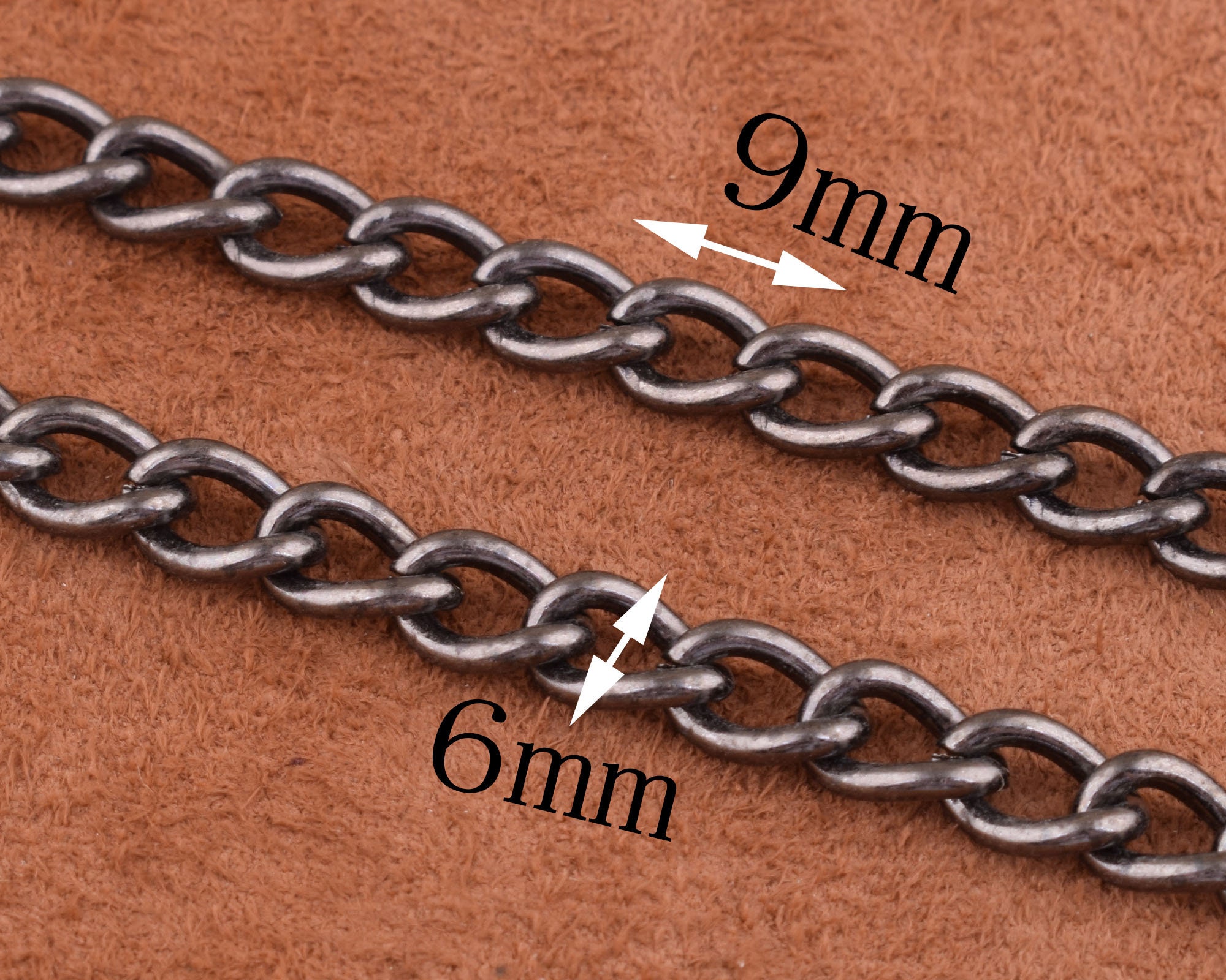 Gunmetal Replacement Chain Shoulder Strap 10ft Metal Link Etsy UK