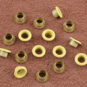 Brass Eyelet grommets Wholesale Brass Material yellow Grommet Eyelet metal Eyelets shoe grommet for cards/tags/leather/clothing/crafts
