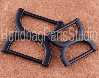 20mm 25mm Black Double D Ring Buckle Connector Ring Double Loop D Ring Clasps for Belt Strap Bag Strap Backpack Webbing Purse 6 pcs