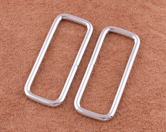 Split Loop Rings Slide Buckle rectangular Wire Loops/Rings,39*13mm Metal Rectangle Buckle Ring,Belt Loop Buckle  for Bag/purse/belt