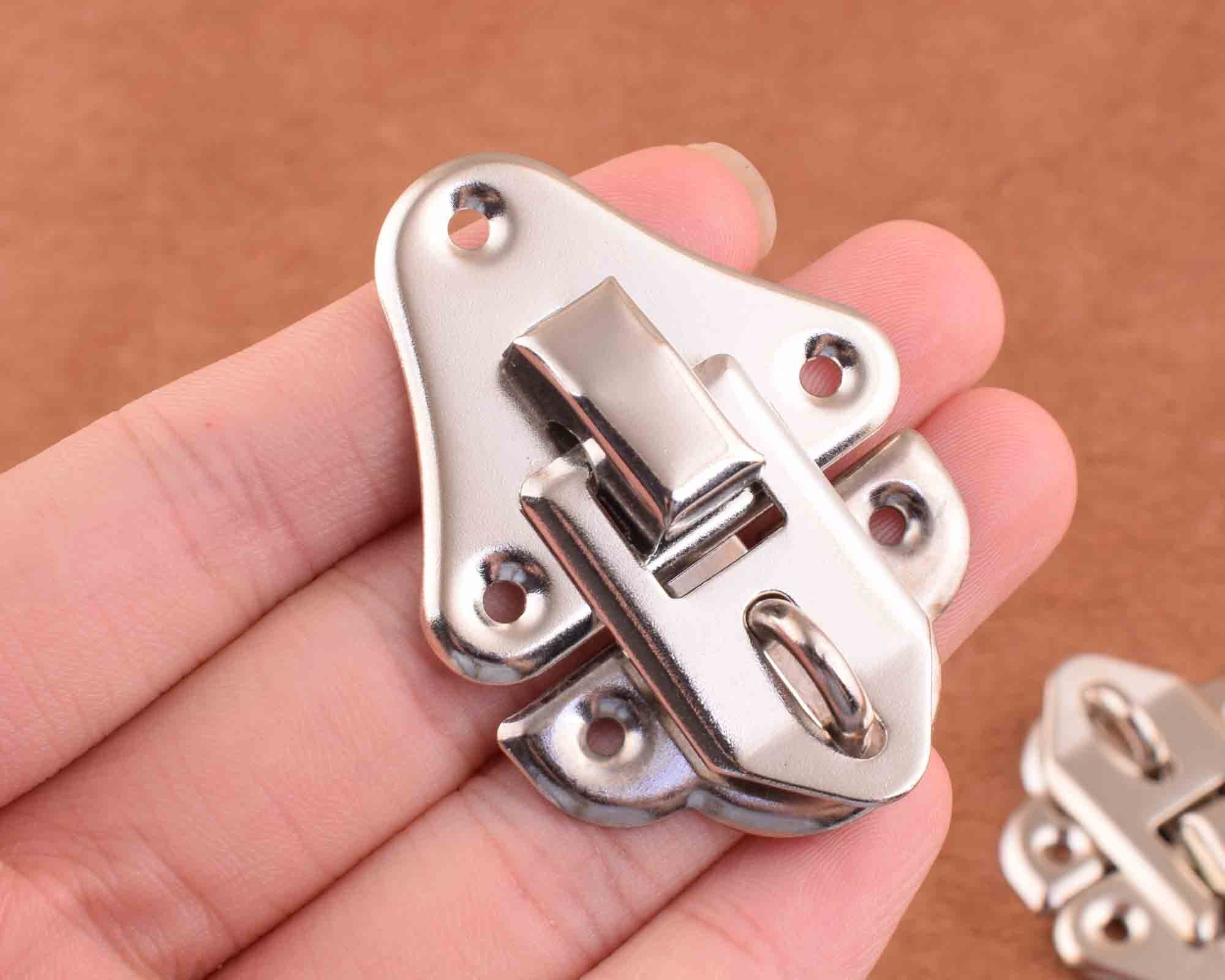 【送料込】 Vintage Latches Catch Lock Metal Color Hasp-silver Box アンティーク雑貨