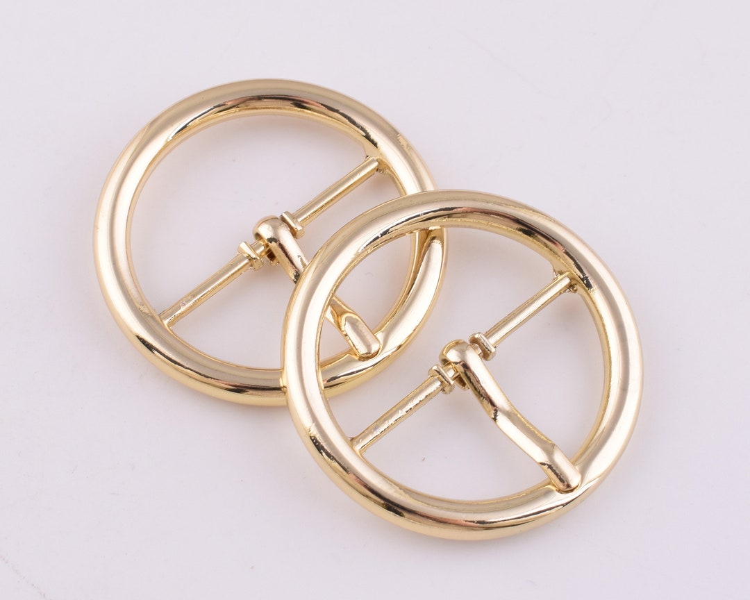 Round Belt Buckles Metal Bag Strap Pin Buckle,31mm Adjuster Round