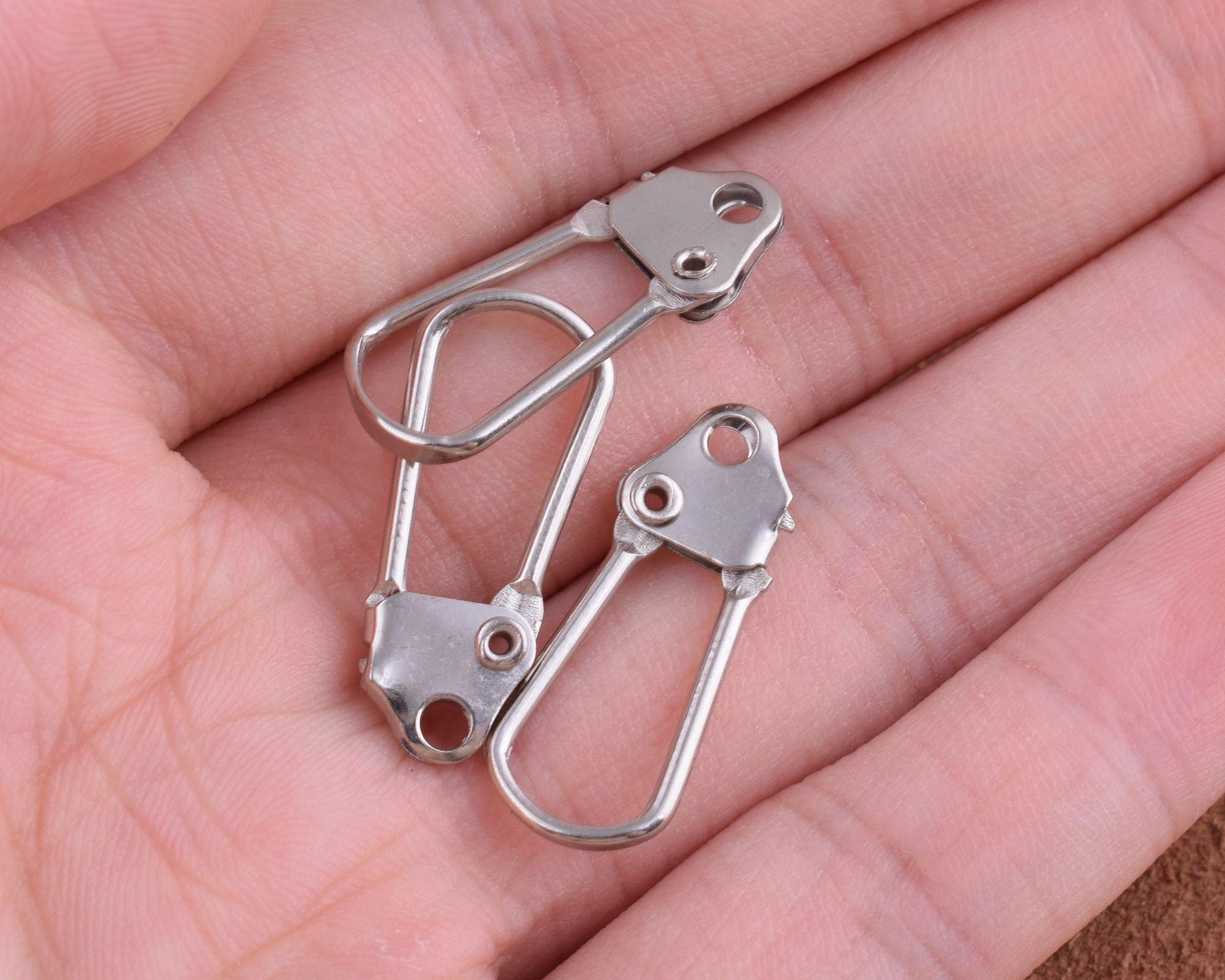 Mini Accessory Clip,face Mask Lanyard Hooks,silver DIY Craft Supply  Lanyard,keychain,bulk Craft,snap Clip for ID Card/jewelry Supplies. 