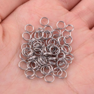 silver 200pcs Mini Key Ring 4mm silver O ring small Key Fob Ring Metal Split Ring for Key Chain Wholesale /Key Ring Findings