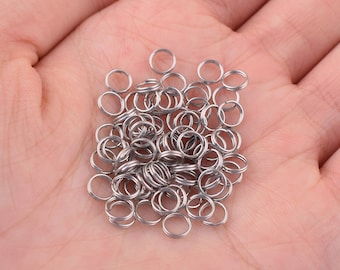 silver 200pcs Mini Key Ring 4mm silver O ring small Key Fob Ring Metal Split Ring for Key Chain Wholesale /Key Ring Findings