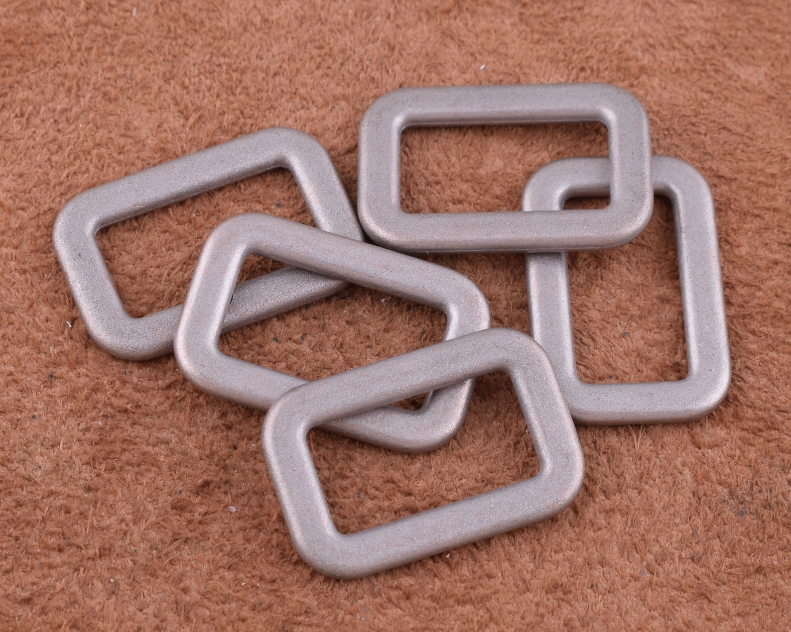 Rectangle Purse Strap Slder Metal Double Loop Slde Buckle Adjuster Keeper Rng 36 33mm 1 3/8 1...