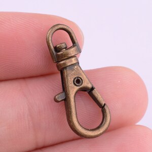 Small Swivel Lobster Clasps 234mm Trigger Snaps hook,Lobster Clip Purse bag Handbag Clasp,key ring clasps for purse/bag/diy making-30pcs image 5