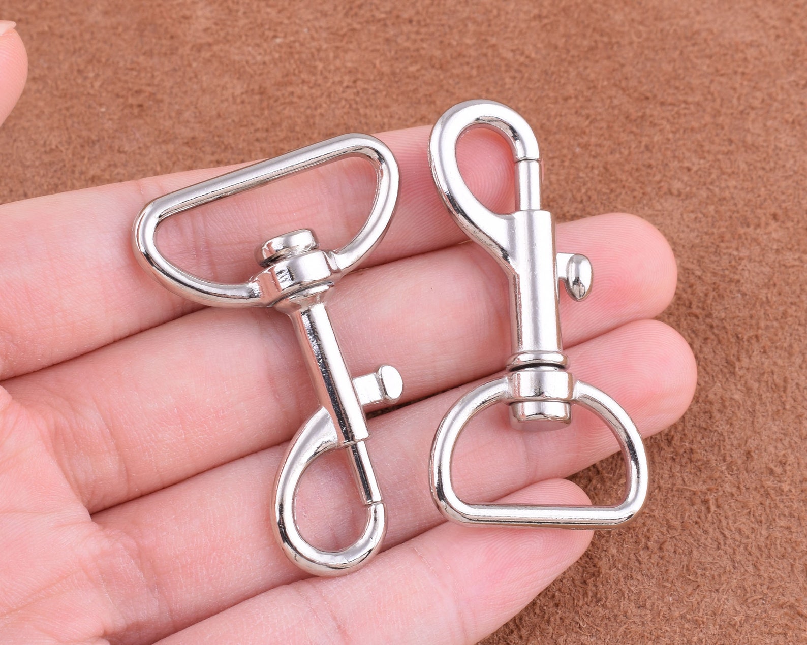Trigger Snap Hooks Swivel hook push gate snap hookssilver Etsy