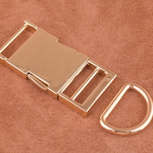1 inch metal release buckle with 1 inch d ring,62*24mm side quick release buckle,zinc alloy strap adjuster buckles for bag strap/belt supply
