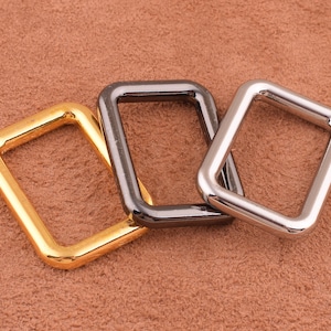 1 inch Rectangle Metal Square Ring webbing Belt buckles ,25mm Rectangle Buckle Ring for Bag Belt Loop Strap Heavy Duty Rectangular Cord