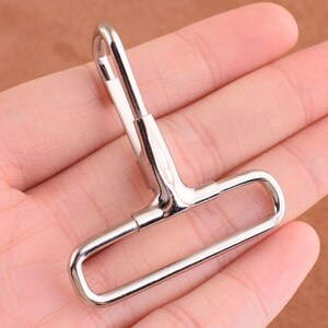 Silver Metal Snap Hook clasps,Clasps Snap Hooks,48*39mm Purse push hook Swivel Trigger Clips Snap Loop for bag/luggage Accessories
