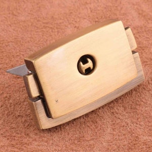 bronze Purse Locks,36*22mm Metal Bar Twist Locks Purse Closure Clasp Leather craft Accessories for purse/box/luggage