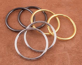 gold/black/silver O Ring 8pcs 35mm NON welded O Buckle Belt Strap Buckle Webbing O Ring Leather Craft Hardware and DIY making supplies