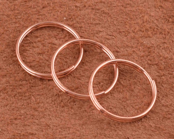 Double Loops Split Rings, 8mm Small Round Key Ring Parts for DIY