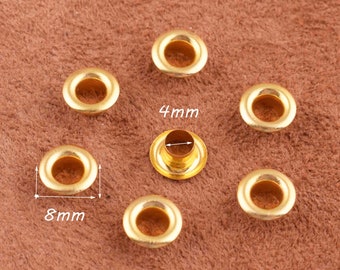 4mm Metal Eyelets Grommets With Washers Gold Grommets eyelets for canvas leather craft shoes clothes