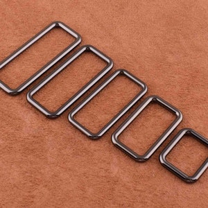 gunmetal metal Rectangle Ring,Rectangular Wire Loops / Rings strap ring Metal Rectangle ring for Handbag Purse Making Hardware Supplies
